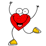 Gif animé coeur danse